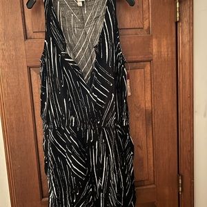 Black & White Sleeveless Romper